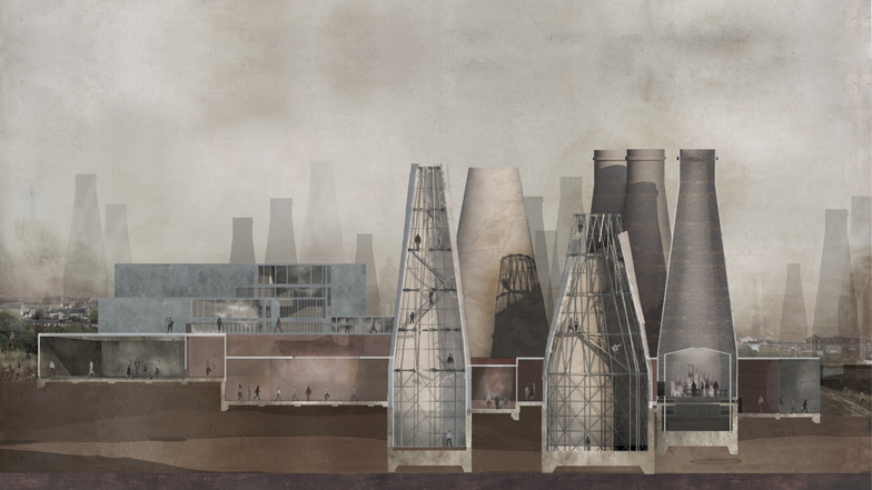 Pottery towers refurbishment proposal by Olivia Wright