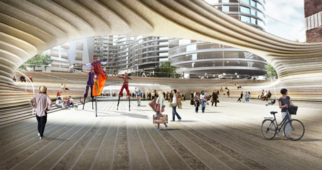 BIG's public square for Battersea Power Station unveiled