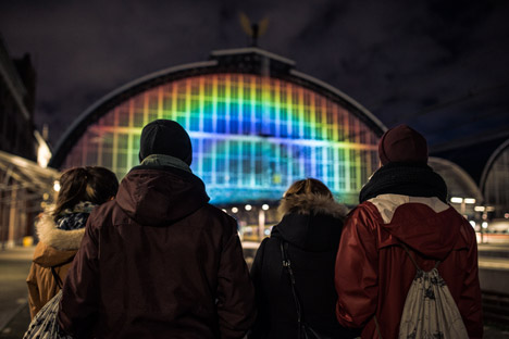 Rainbow Station by Daan Roosegaarde