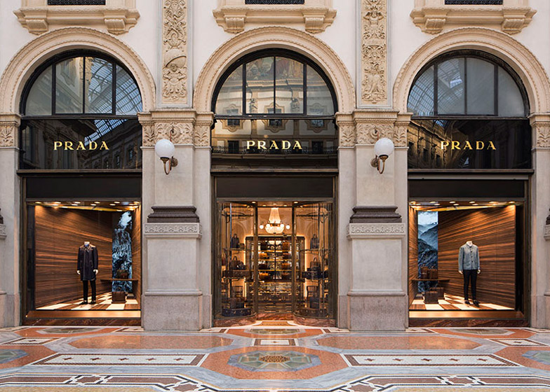Prada store, Paris, London, Milan