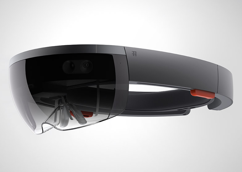 Microsoft HoloLens headset displays 