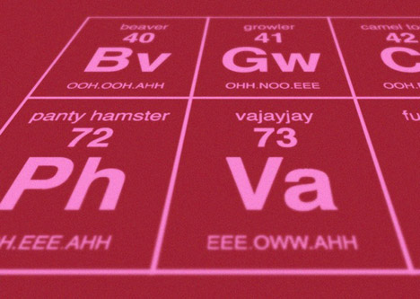 Periodic Table of Sexual Terminology by Dorothy