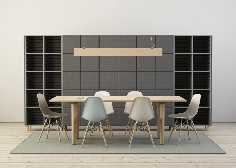 Sound-absorbing office furniture for Glimakra