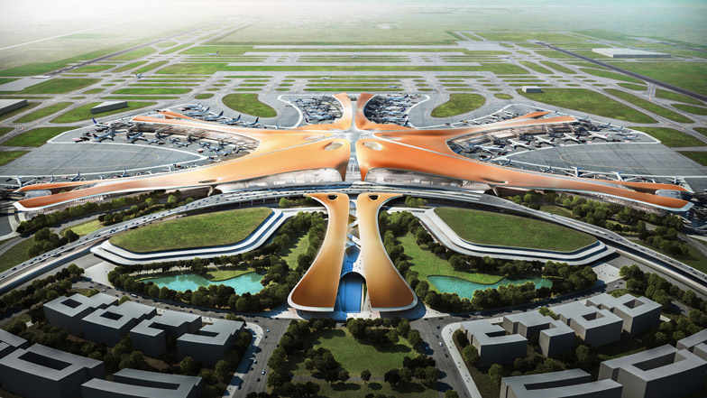 Zaha Hadid new airport terminal for Beijing