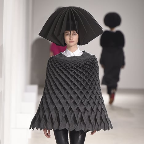 Junya Watanabe folds textiles into patterns for AW15