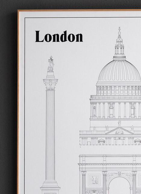 London Landmarks and Elevations posters by Studio Esinam