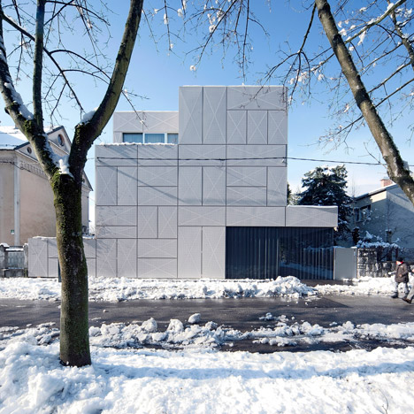 OFIS Arhitekti creates grid of crosses on the facade of Villa Criss-Cross Envelope