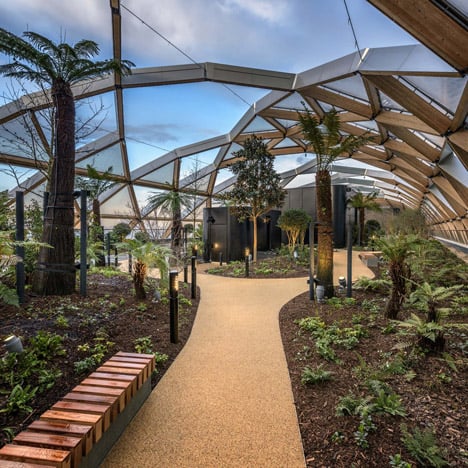Foster's Crossrail Place roof garden opens at Canary Wharf