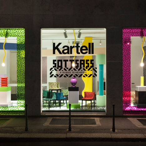 Kartell presents new Ettore Sottsass collection in Memphis-themed exhibition