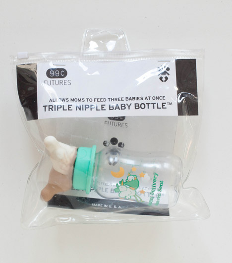 Triple Nipple Baby Bottle