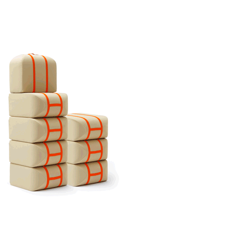 Matali Crasset's Self-made Seat is a sofa made from modules that can be carried like suitcases
