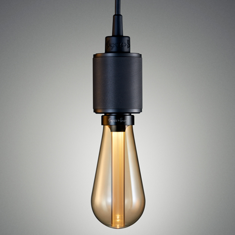 Buster bulb in the Gold glass shade