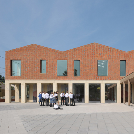 Feilden Fowles reinterprets classical typologies for red brick school building in Somerset