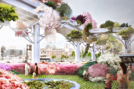 MVRDV and Studio Makkink &amp Bey to transform Seoul overpass into High Line-inspired park called Seoul Skygarden