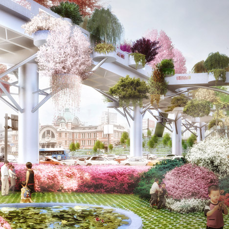 MVRDV and Studio Makkink & Bey to transform Seoul overpass into High Line-inspired park called Seoul Skygarden