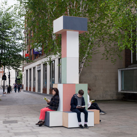 GRUPPE creates pastel-coloured totems to signpost Clerkenwell Design Week