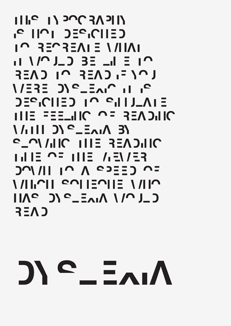 Dyslexia typography by Daniel Britton