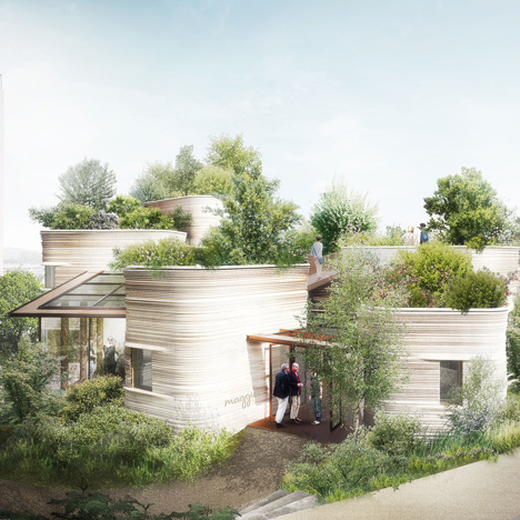 Thomas Heatherwick's design for a plant-covered Maggie's Centre in Yorkshire