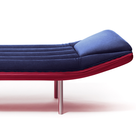 Emanuele Magini's Blow daybed for Gufram is modelled on inflatable lilos