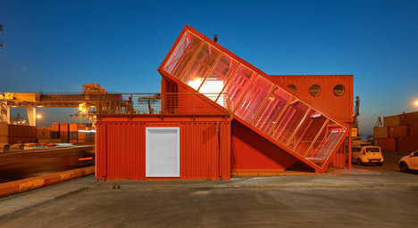 Shipping Container Terminal office building by Potash Architects