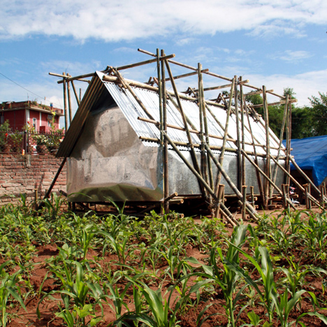 Temporary shelter for Nepal earthquake victims by Charles Lai and Takehiko Suzuki