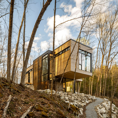 Canadian forest retreat by Christopher Simmonds stretches out towards lake views