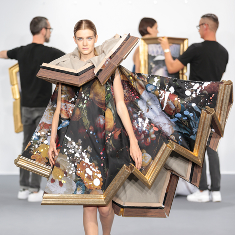 Viktor & Rolf dresses models in wearable paintings during Paris couture show