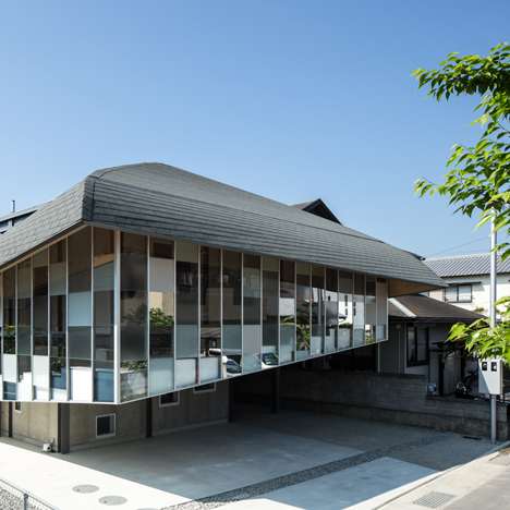Top-heavy ballet school by Y+M Design Office features an oversized roof