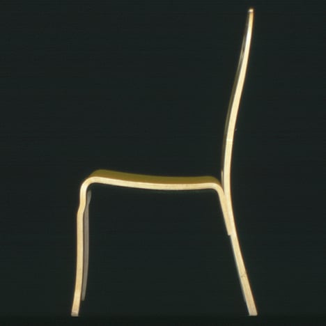 The typical profile of the chairs in the series
