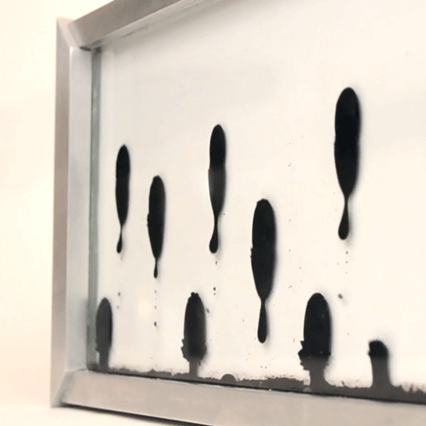 Zelf Koelman's Ferrolic clock uses magnetic ferrofluid to tell the time