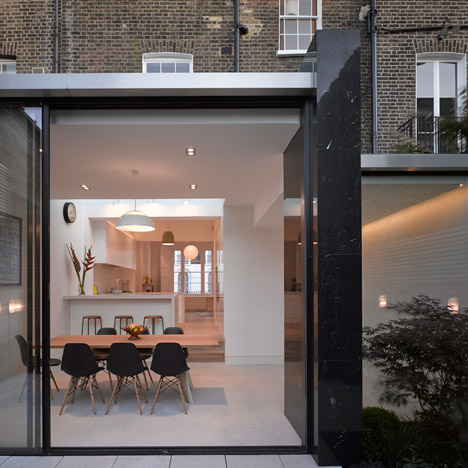 Paul Archer Design pairs glass with marble for extension to a remodelled London townhouse