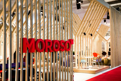 Moroso's stand at Salone del Mobile 2015 by Patricia Urquiola