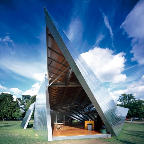 Daniel Libeskind's 2001 Serpentine Gallery Pavilion was folded &quotlike a piece of origami&quot