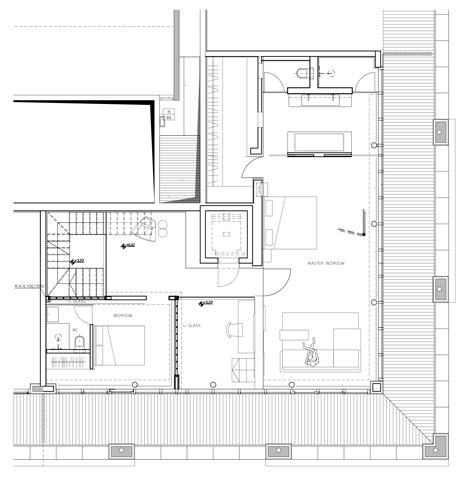Square Compositions Penthouse by Pitsou Kedem Architects 