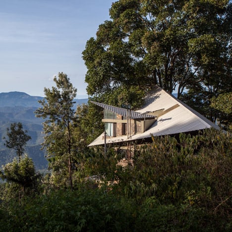 Hornbill House by Biome Environmental Solutions faces out over an Indian tea plantation