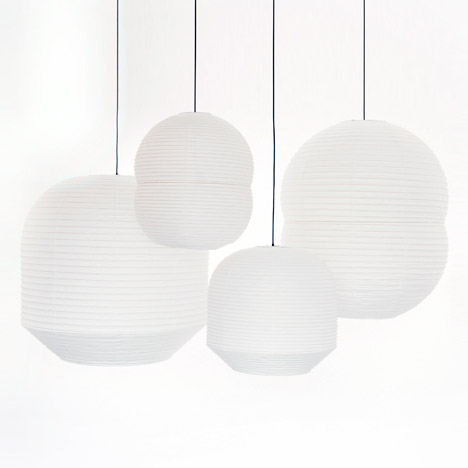 Horatu paper lanterns by Barber and Osgerby