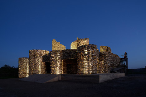 Selpo pavilion at Nikola-Lenivets by Nikolay Polissky