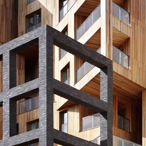 Hawkins\Brown pairs cross-laminated timber and steel for record-breaking apartment block