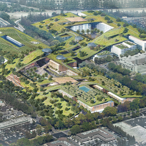 Rafael Viñoly reveals plans for the "largest green roof in the world" in Silicon Valley