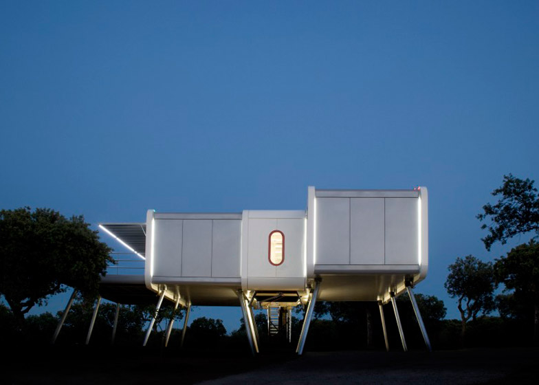 NOEM's Spaceship Home is a shiny sci-fi structure