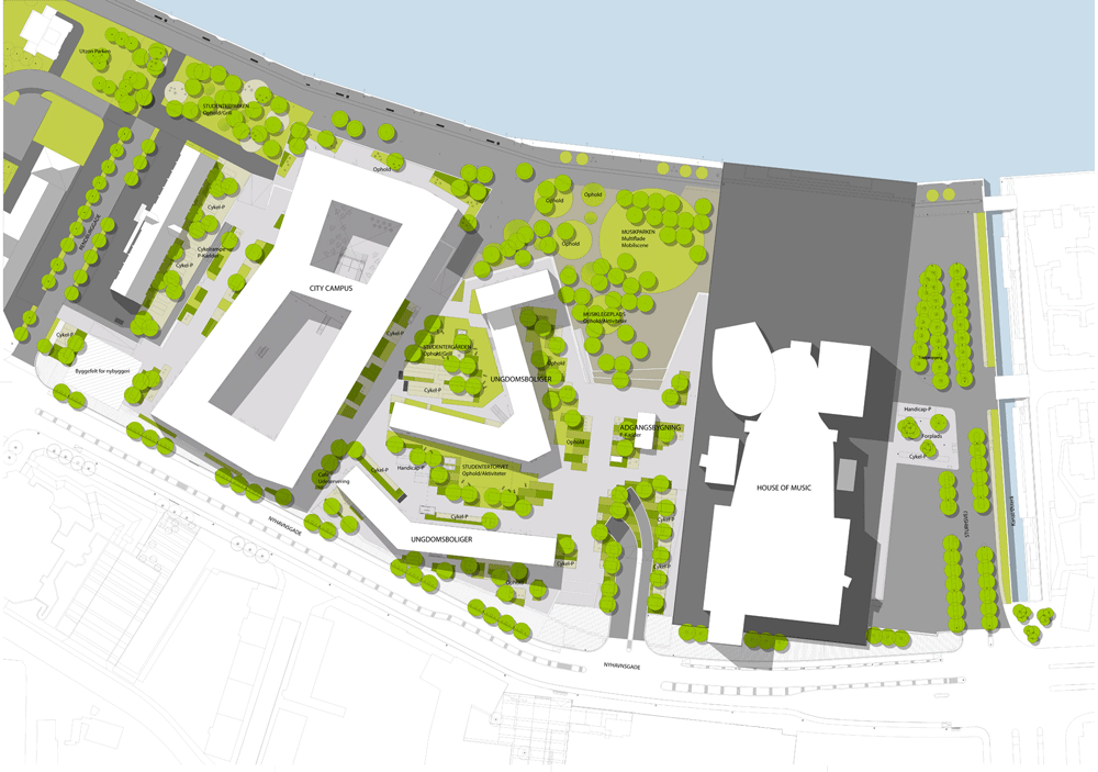 Promenade and landscaping for Aalborg waterfront by CF Møller
