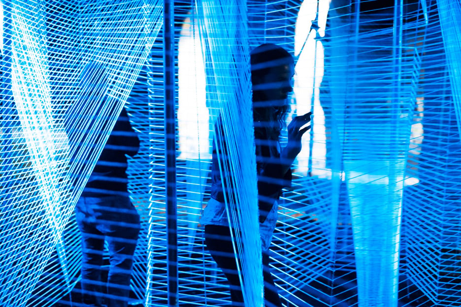 Lasermaze installation in Detroit by George King Architects