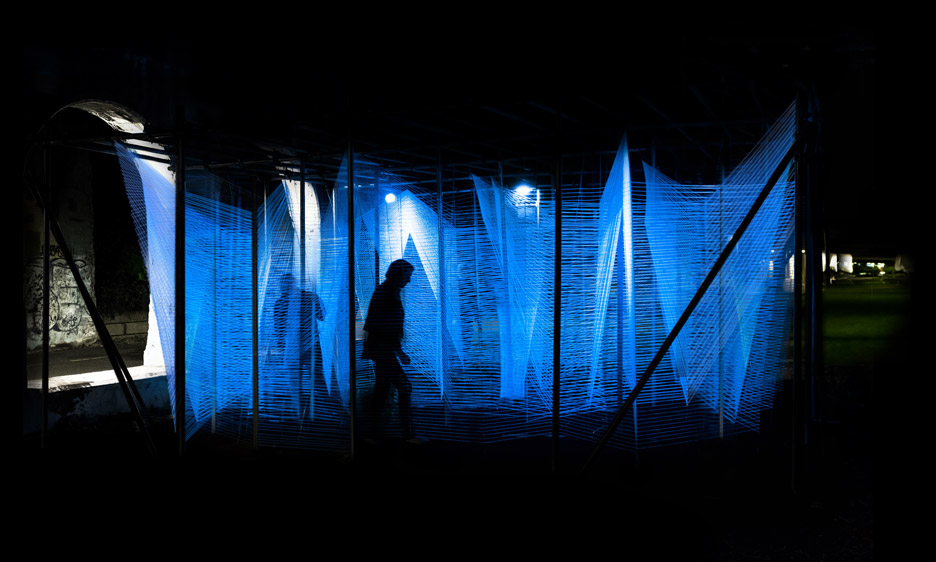 Lasermaze installation in Detroit by George King Architects