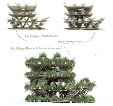 Rising Canes bamboo pavilion by Penda for Beijing Design Week 2015