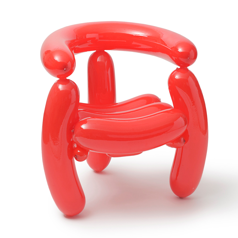 Seung Jin Yang's Blowing chairs are made from party balloons