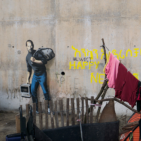 Steve Jobs mural by Banksy