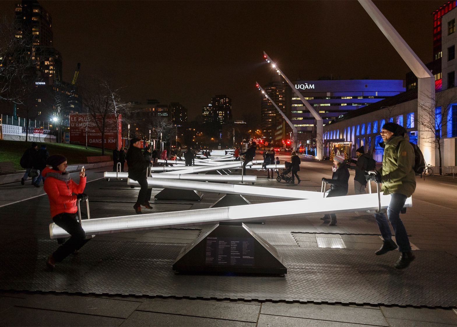 Montreal Installation Has Glowing Seesaws And Hypnotic Videos