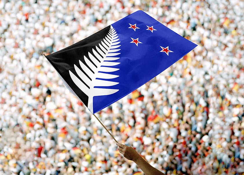 New Zealand Silver Fern flag by Kyle Lockwood