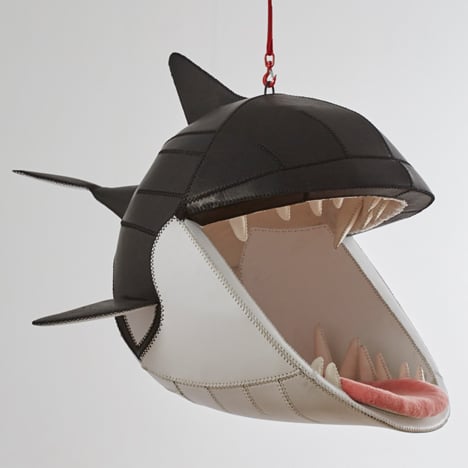 Porky Hefer's Fiona Blackfish is a killer-whale-shaped hanging chair