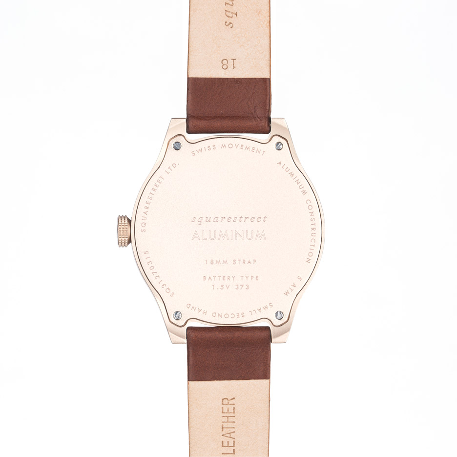 Squarestreet Aluminium watch arrives at Dezeen Watch Store